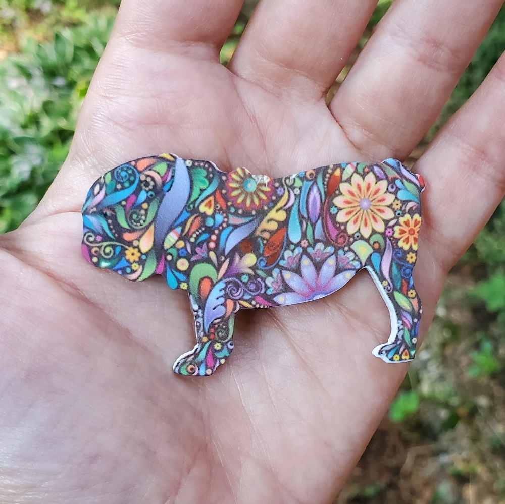 NWOT Pug Rainbow Pin - Picture 2 of 8
